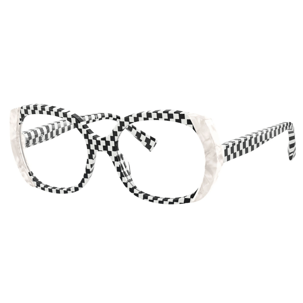 Oculos-de-Grau-Estampado-Xadrez-Preto-e-Branco-Alain-Mikli-3116-002